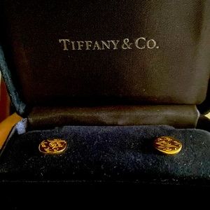 Tiffany & Co. 18K Yellow Gold Notes Earrings